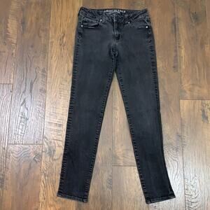 American Eagle 360 Super Stretch Skinny Black Ankle Jeans